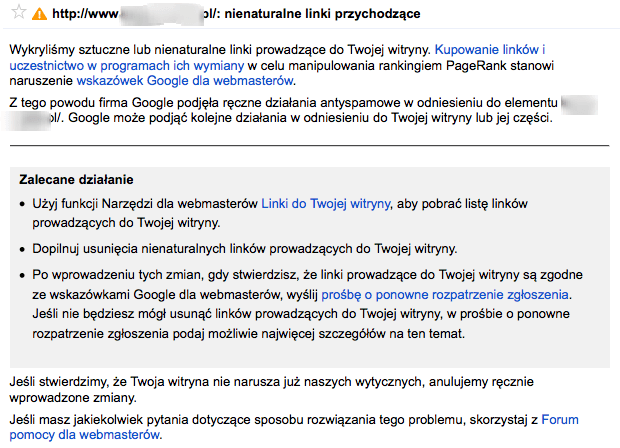 Nienaturalne linki przychodzące