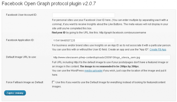 Facebook Open Graph Protocol plugin