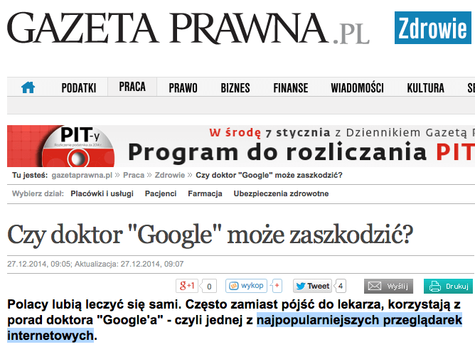 Gazeta Prawna Przeglądarka Google