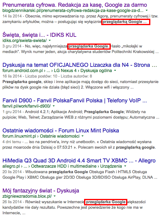 Przeglądarka Google