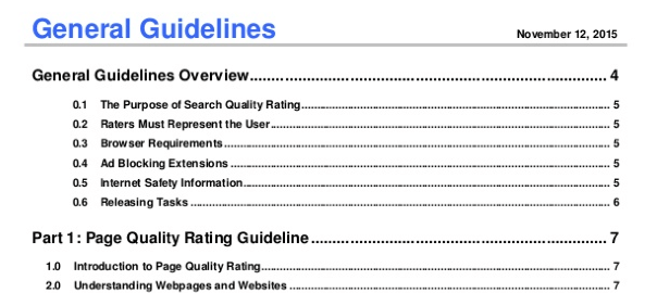 Google Search Quality Evaluator Guidelines 2015