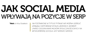 Jak social media wpływają na pozycje w SERP?