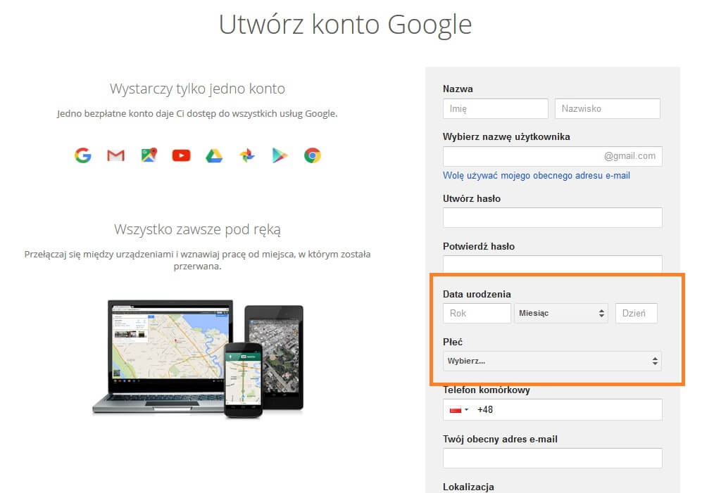 Konto Google